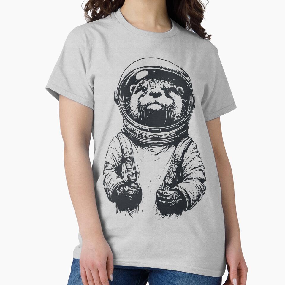 Otter Astronaut Vintage by TomFrontierArt