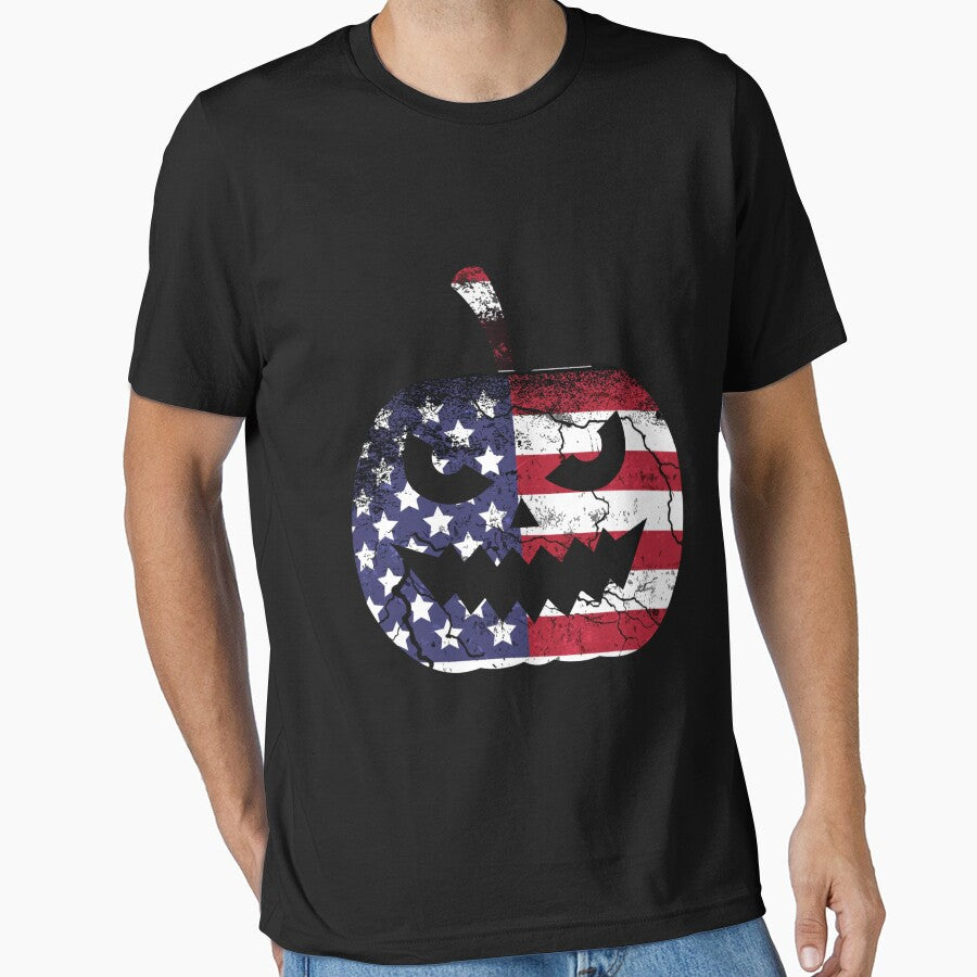 Evil Jack o'lantern American flag Shirt by Georgy09