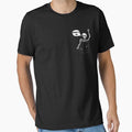 Funny pocket cute skeleton black unisex t-shirt by ayoubworld