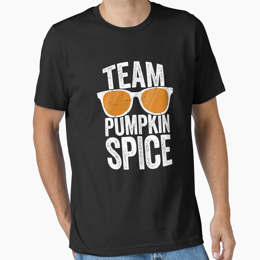 Team Pumpkin Spice T-Shirt Funny Orange Sunglasses Fall by 14thFloor