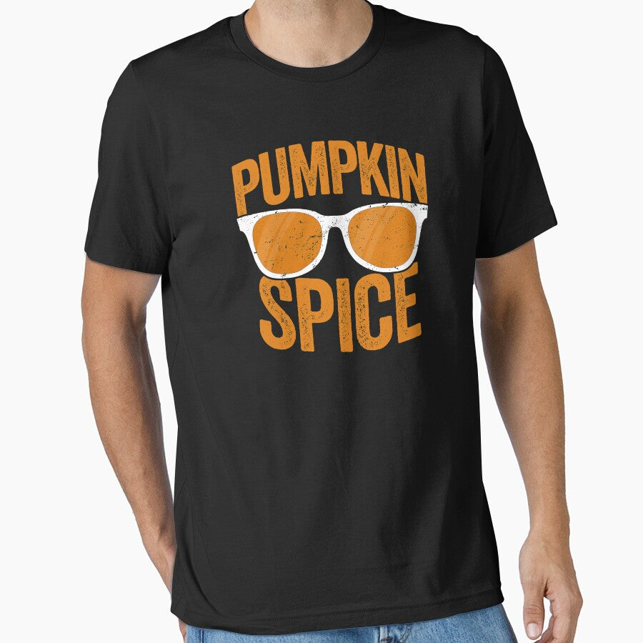 Funny Pumpkin Spice T-Shirt Orange Sunglasses Halloween by 14thFloor