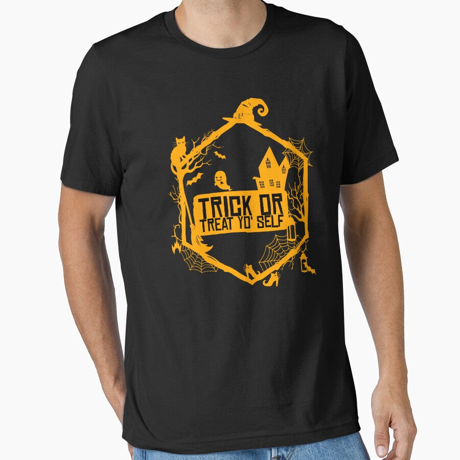 Halloweener Shirt Trick Or Treat Yo Self Funny Spooky Halloween T-Shirt by PhotoGros-4U