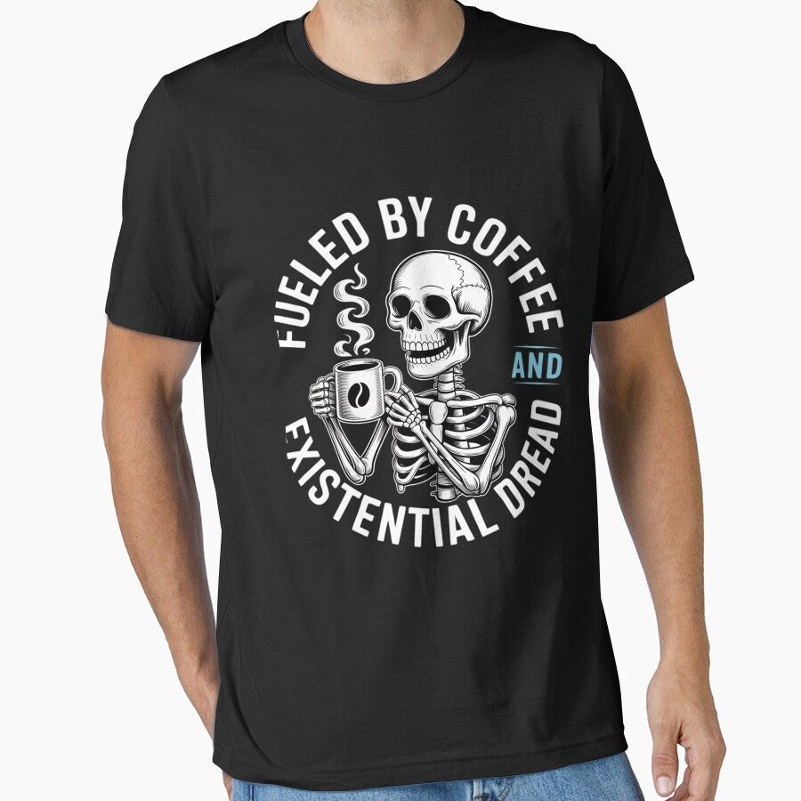 Fueled by Coffee Funny Skeleton Caffeine Lover Barista by Hofersofer