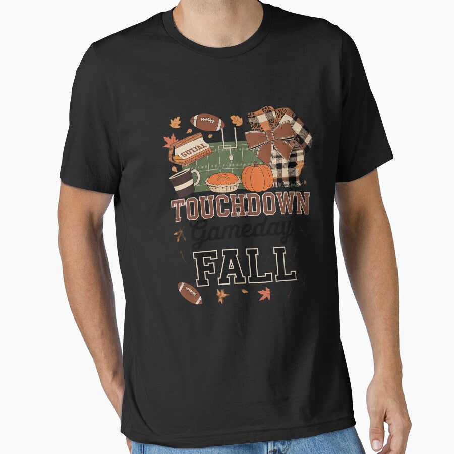 Boho Floral Autumn Fall Football Collage Touchdown Game Day by JulienAureo
