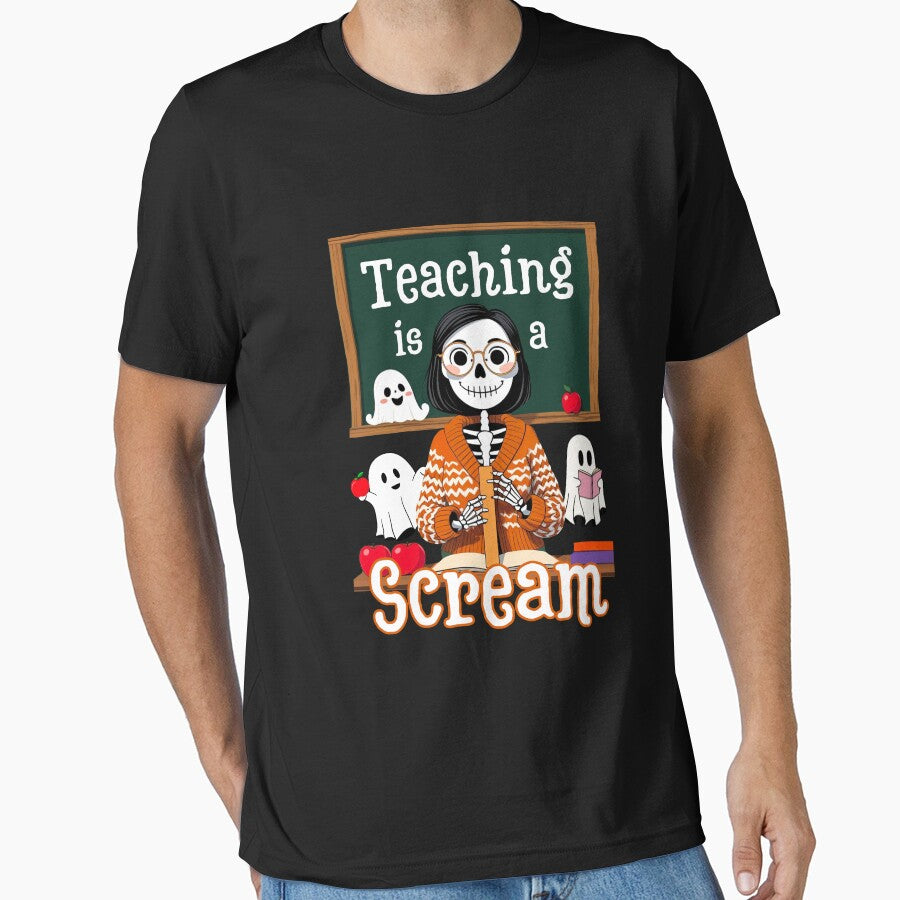 Teaching Is a Scream Halloween Teacher Skeleton Classroom by Sasikharn