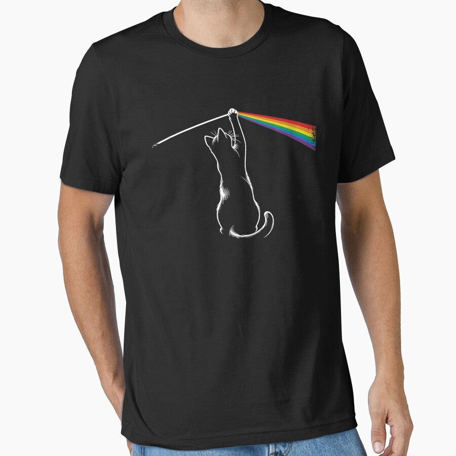 Funny Cat Rock Music Dark Side of the Meow Cat by Stivaktis Art Daily