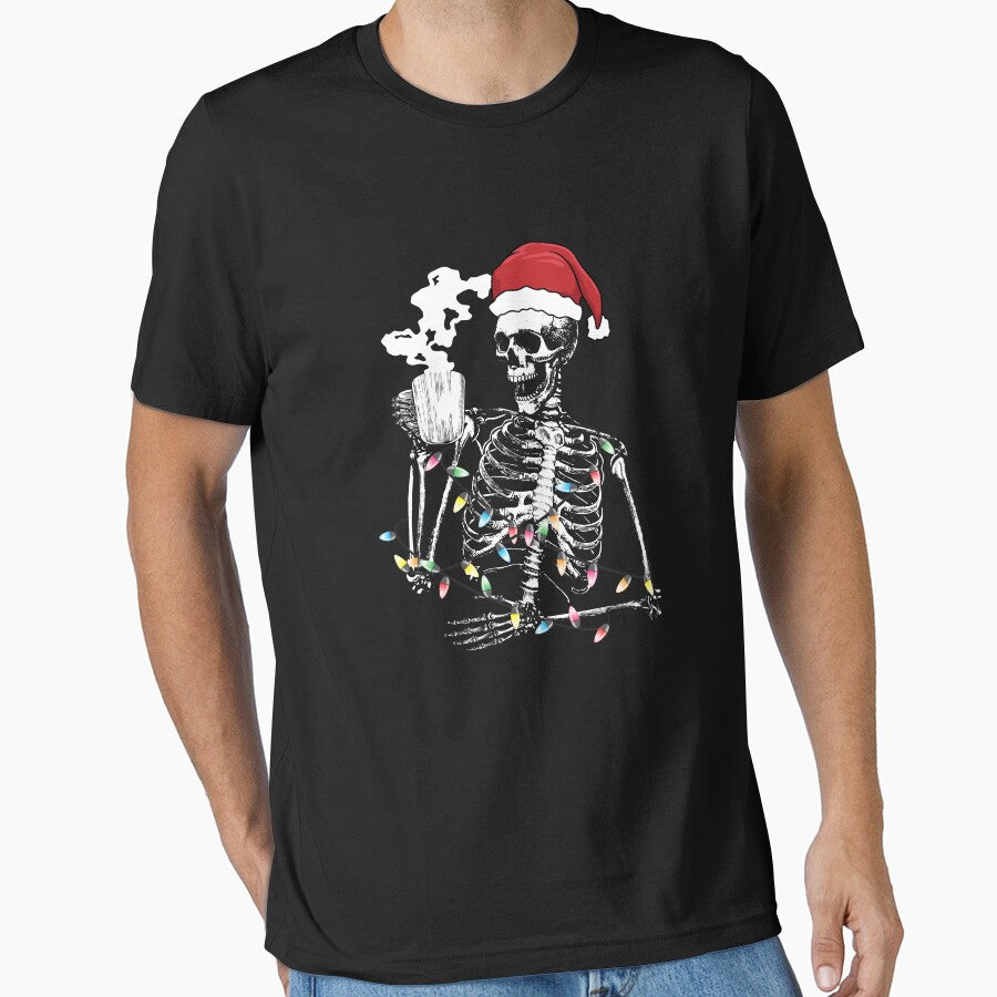 Christmas Skeleton Drinking Coffee Gear by DynamicDesign