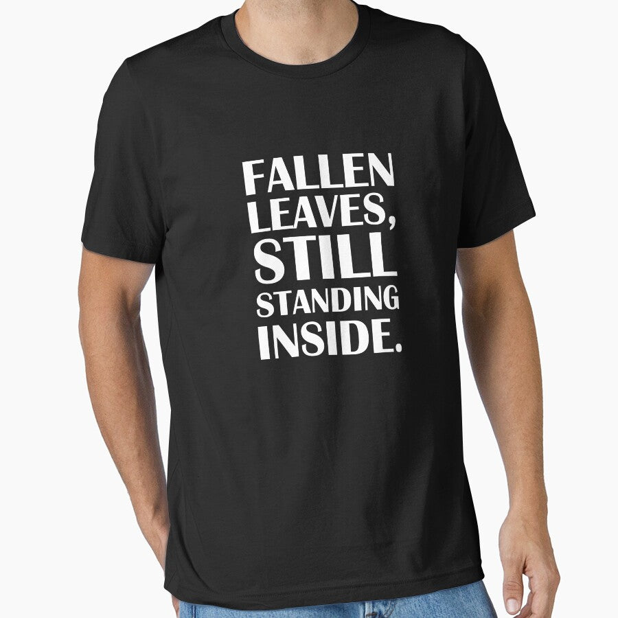 Fallen Leaves, Still Standing Inside. / Introvert Joke Funny T-Shirt Label by introvertvibes