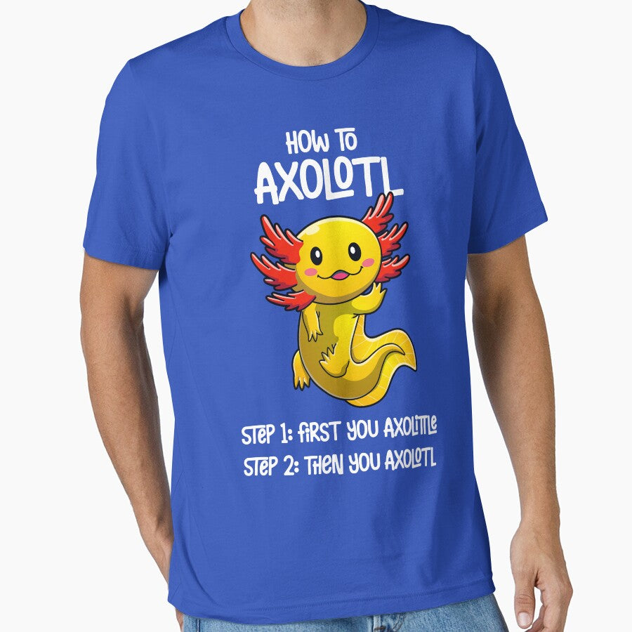Axolotl – How to axolotl - cute waving axolotl design (on dark colors) by messy-nessie