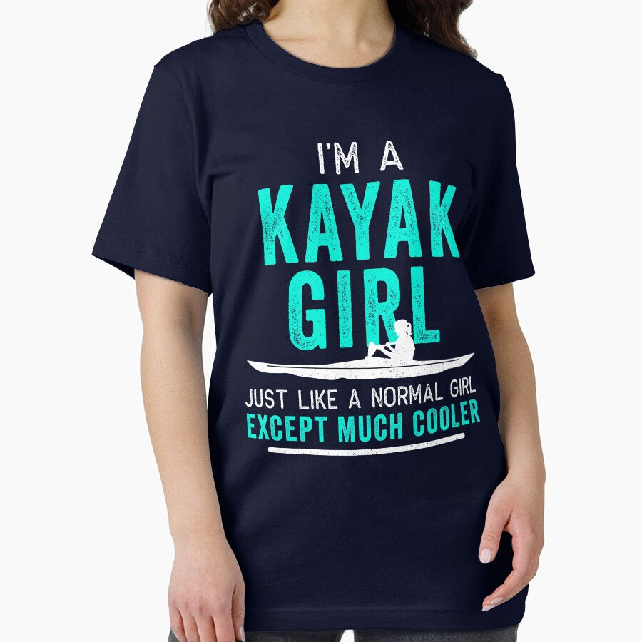 I'm a Kayak Girl Shirt Distressed Teal by threadsmonkey