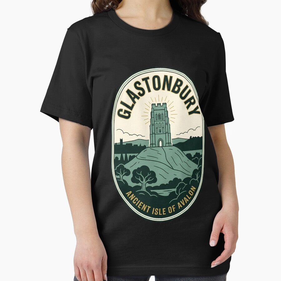 Glastonbury Tor Vintage Travel Emblem Ancient Avalon by k3rstman1