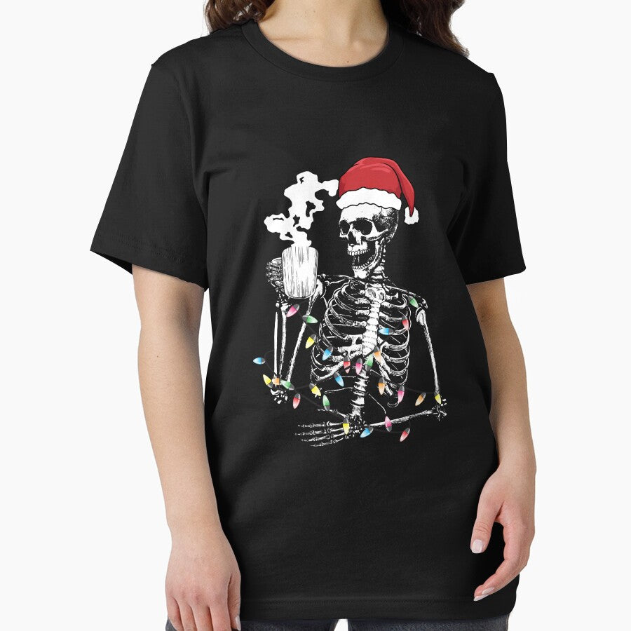 Christmas Skeleton Drinking Coffee Gear by DynamicDesign