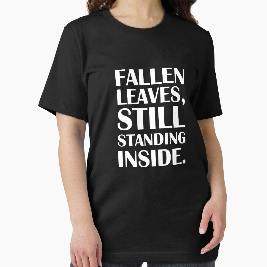 Fallen Leaves, Still Standing Inside. / Introvert Joke Funny T-Shirt Label by introvertvibes