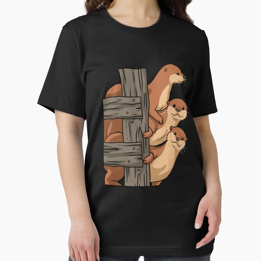 Otter Shirt Women Cute Otter Gift Men Kids Otter Lover by DSWShirts