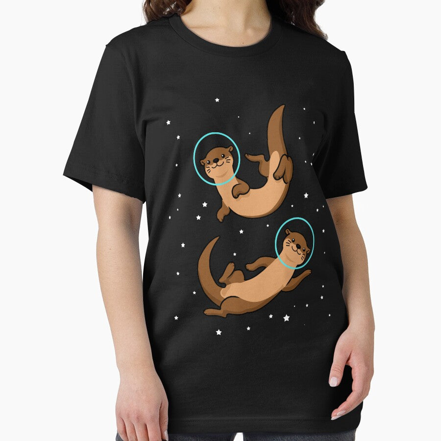 Otter Astronaut Gift Kids Otter Gift Women Space Sea Otter by DSWShirts