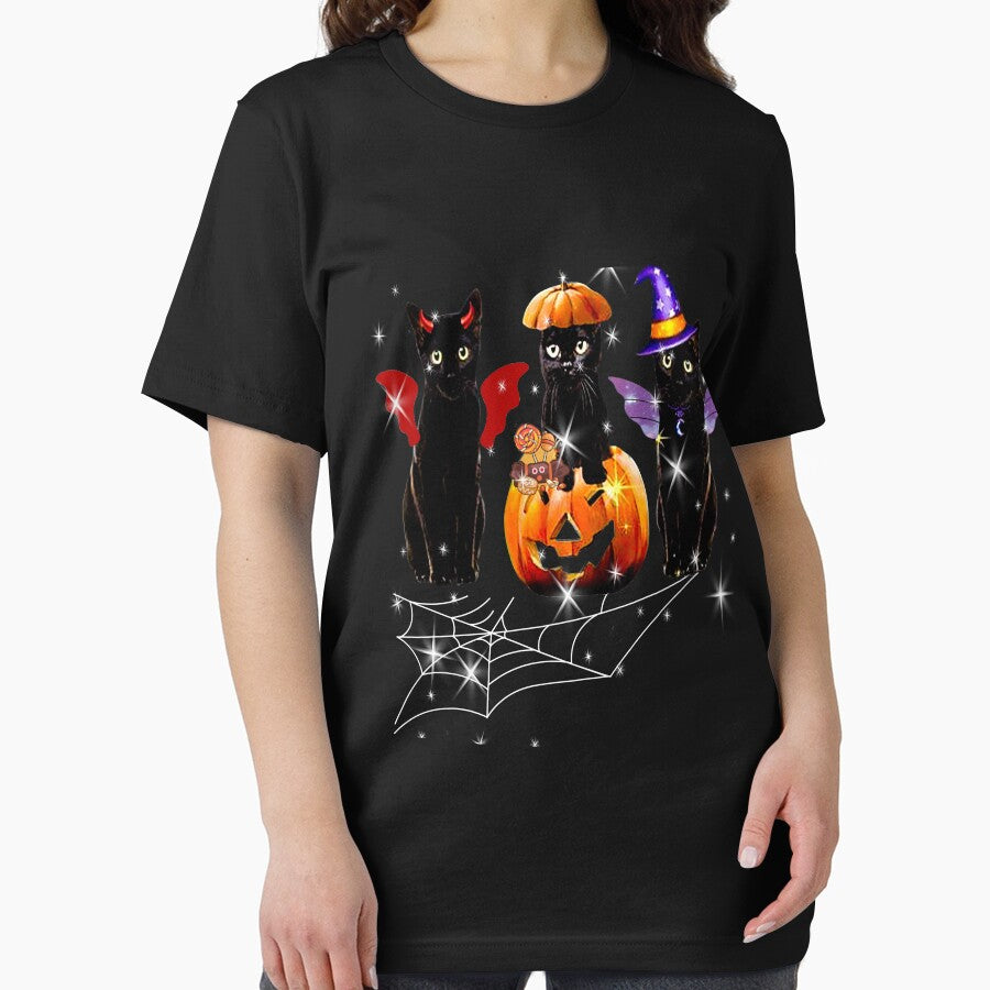 bblack cat halloween shirt by CARDWELL-COWEL