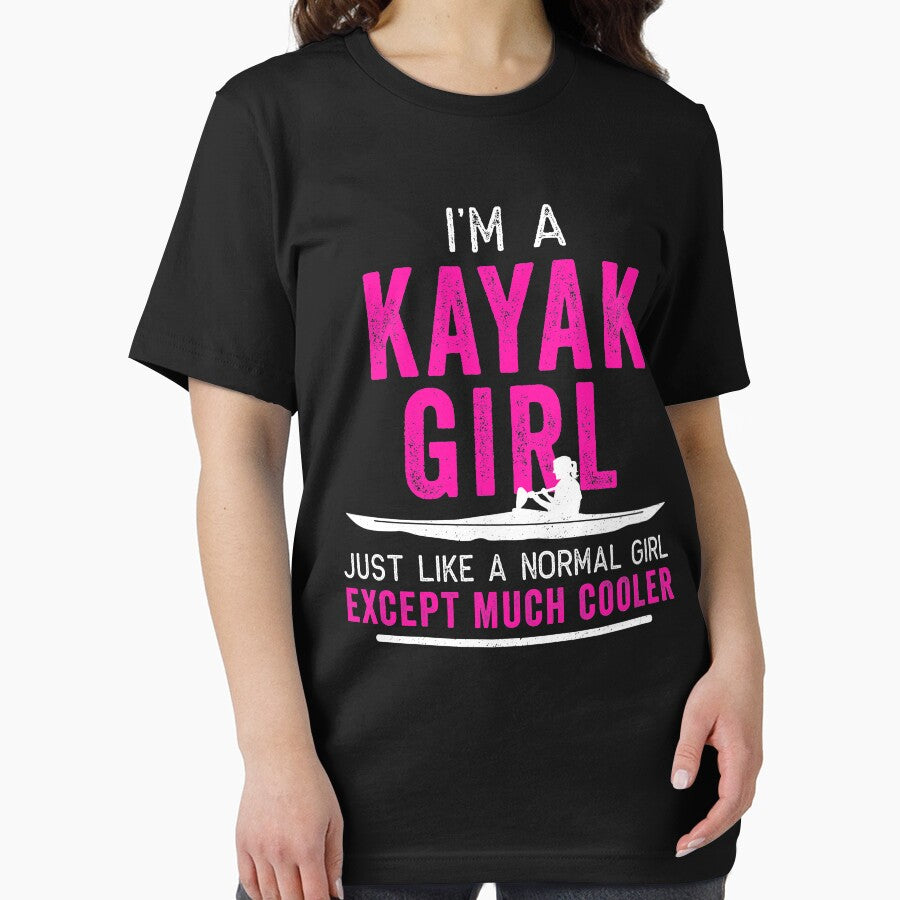 I'm a Kayak Girl Shirt Distressed Pink by threadsmonkey