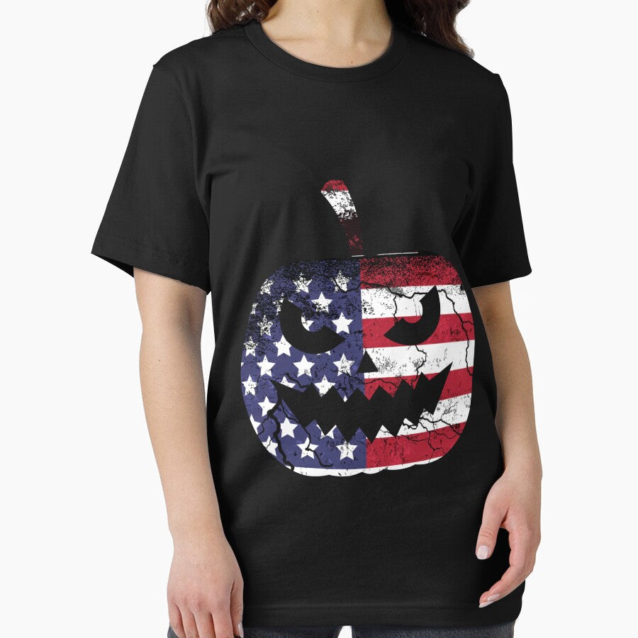 Evil Jack o'lantern American flag Shirt by Georgy09