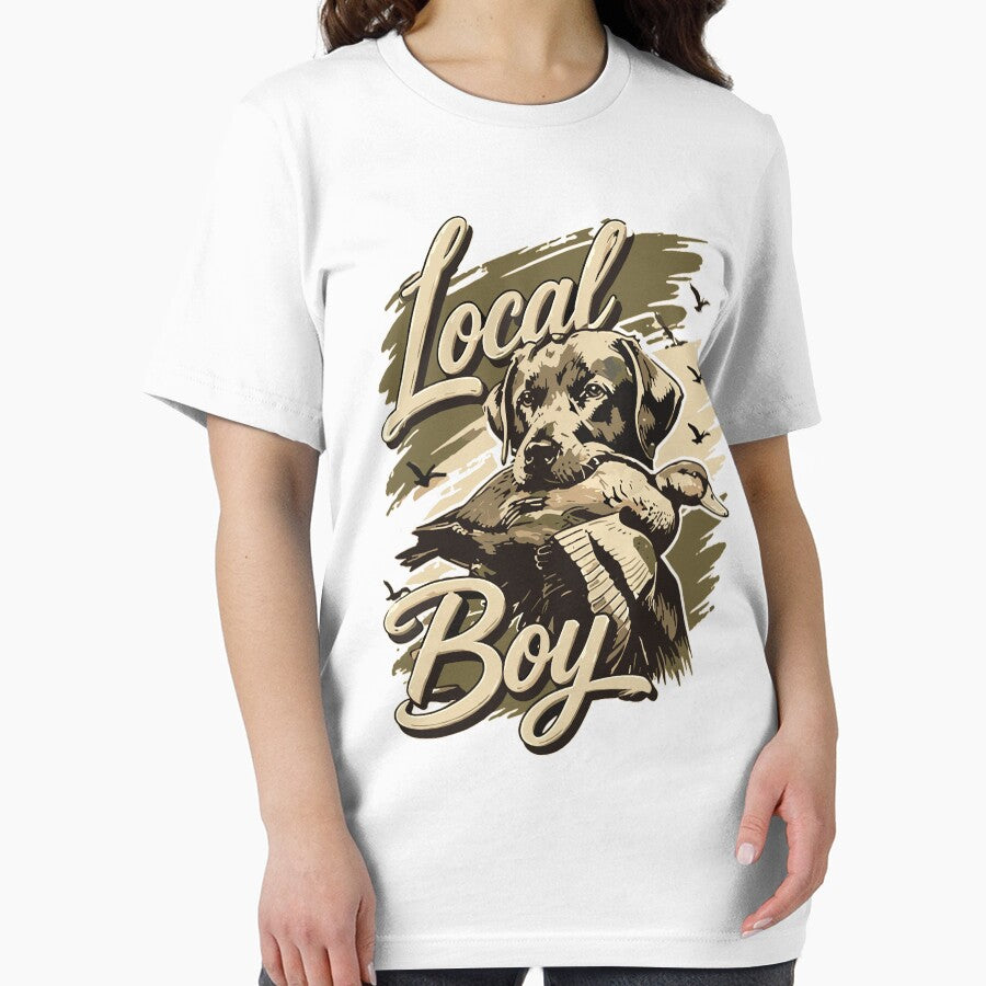 Local Boy Hunting Dog Vintage Outdoors Rustic Retriever Duck by Mind-Drift
