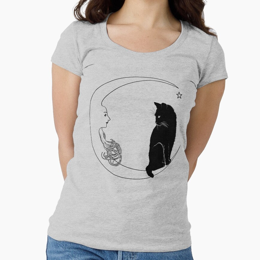 Moon Lady Black Cat by StickerArtwork