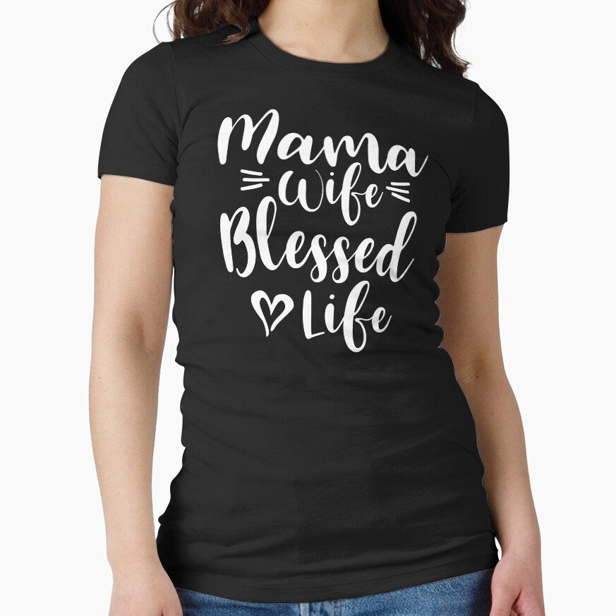 Womens Mama Wife Blessed Life Mom Gifts Mother's Day by cidolopez