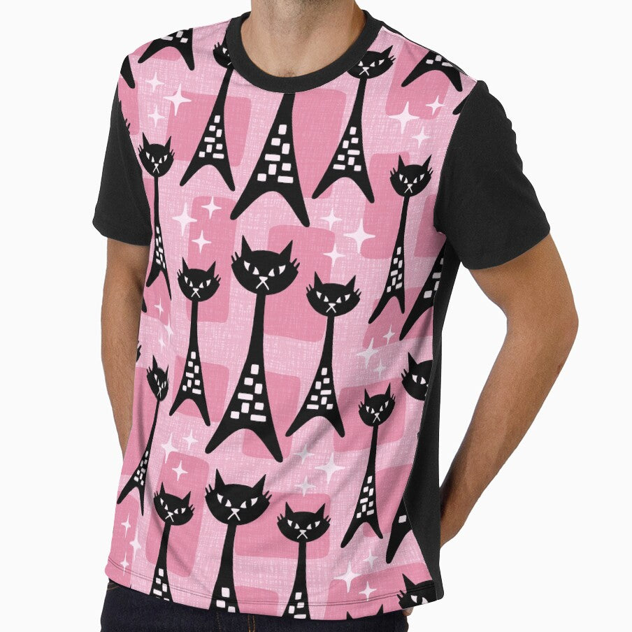Retro Black Cat Pattern by tonymagnerart