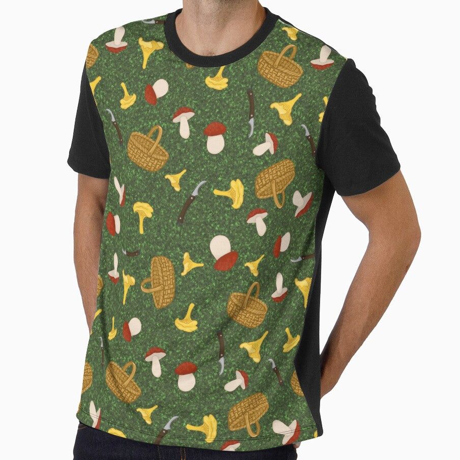 Mushroom Hunting Dark Green by TursiArt