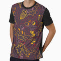 Purple and Yellow Acorn Pattern by Krystal  Thomas