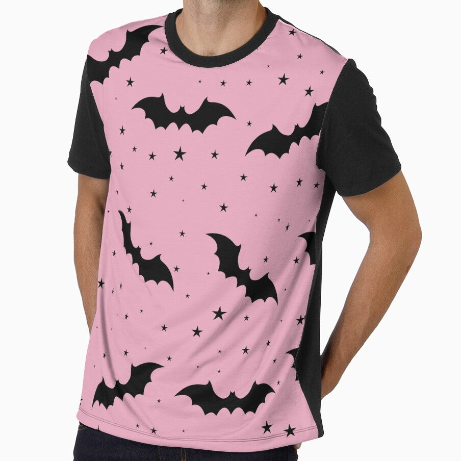 Pink Bats and Stars by SoulWolfArt