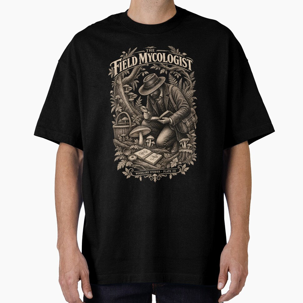 The Field Mycologist – Vintage Mushroom Hunter & Naturalist by AmiGraph