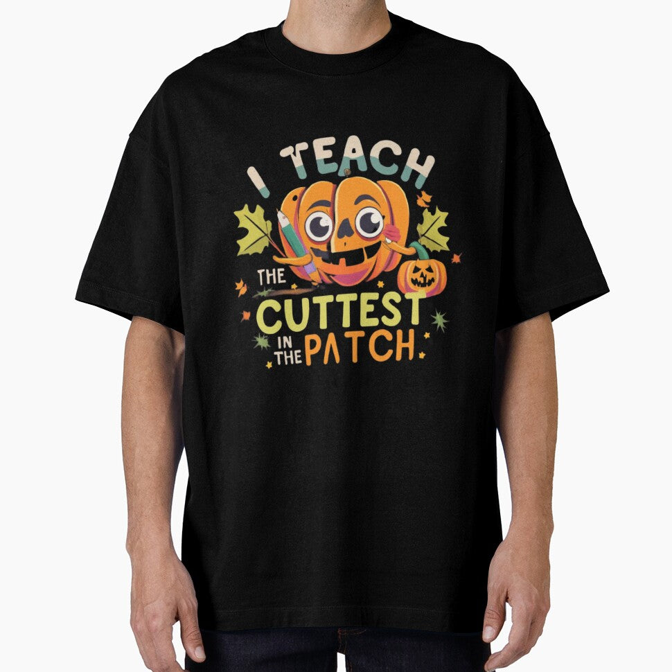 funny halloween teacher, i teach the cutest pumpkin in the patch,painting, 3d render by Threads by