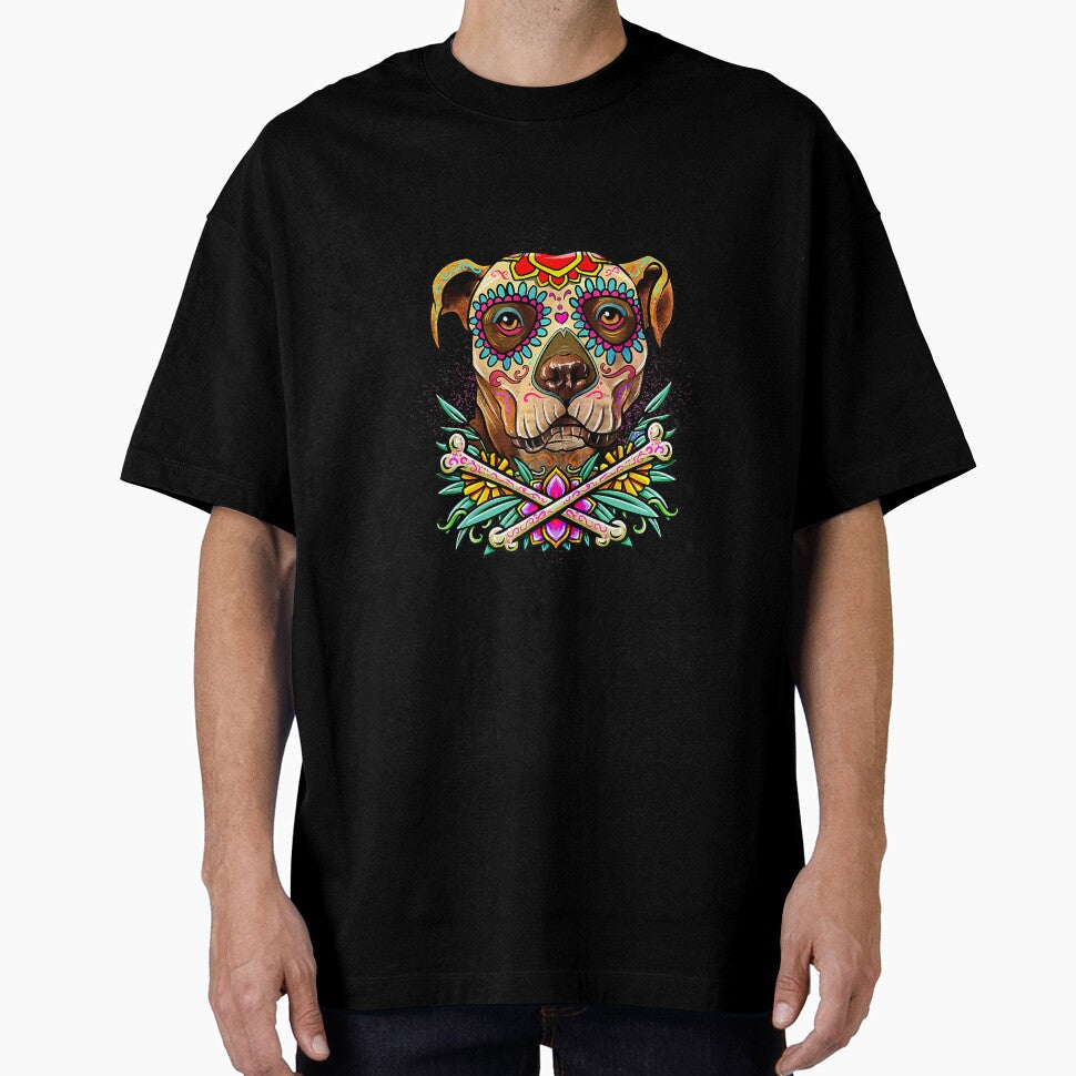 Pitbull Dog Sugar Skull Dog Pet Puppy by Beyon1221