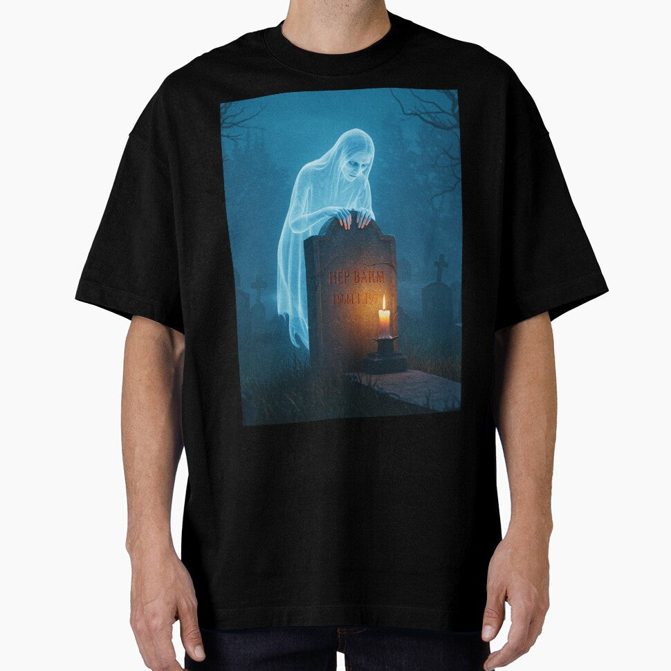 Ghost in a graveyard by Uglyandcute