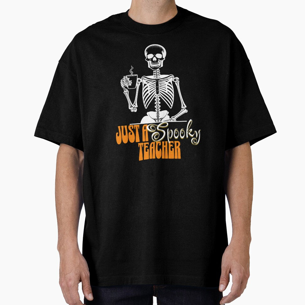 Spooky Teacher | Halloween Teacher | Halloween | Skeleton Drinking Coffee by ShoniwDesigns