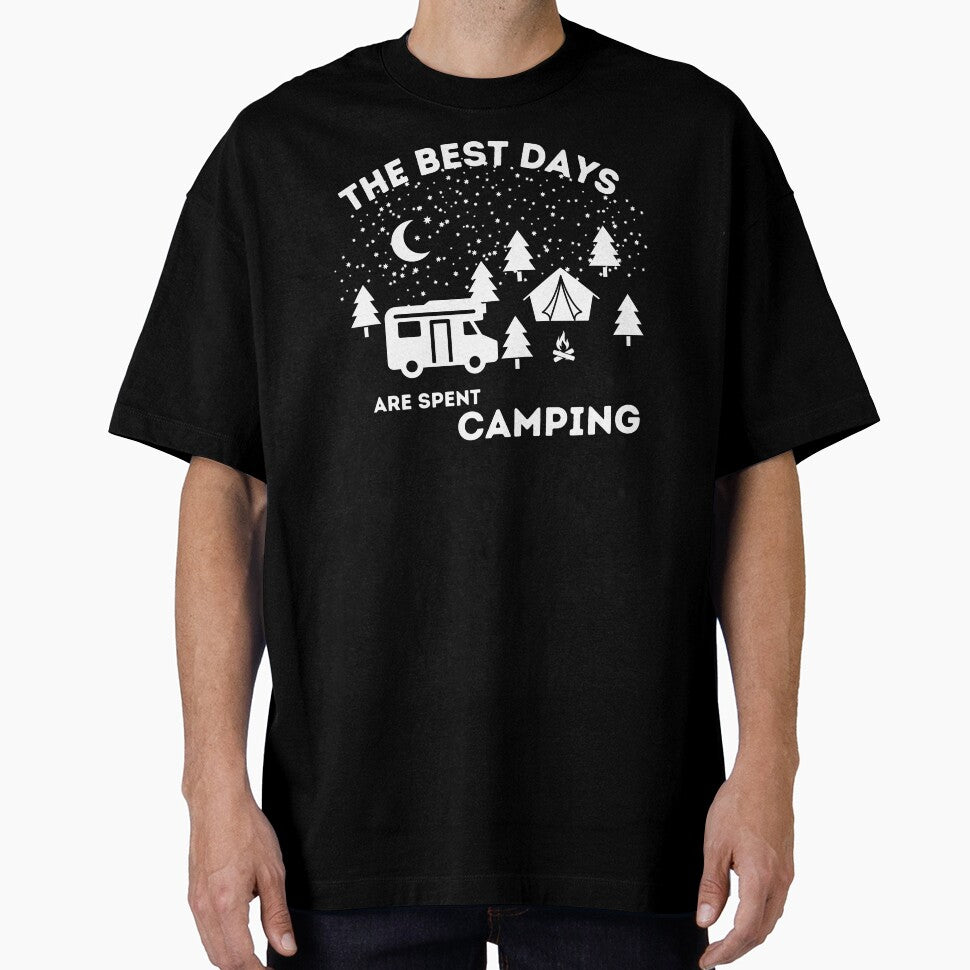 The Best Days Are Spent Camping with Cute Camper Design by salmamzr