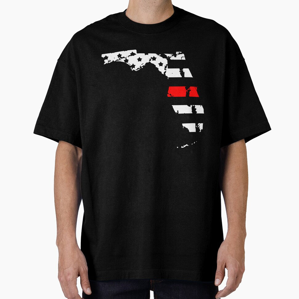 Thin Red Line Firefighter Flag Florida R.E.D T-Shirt by 3familyllc