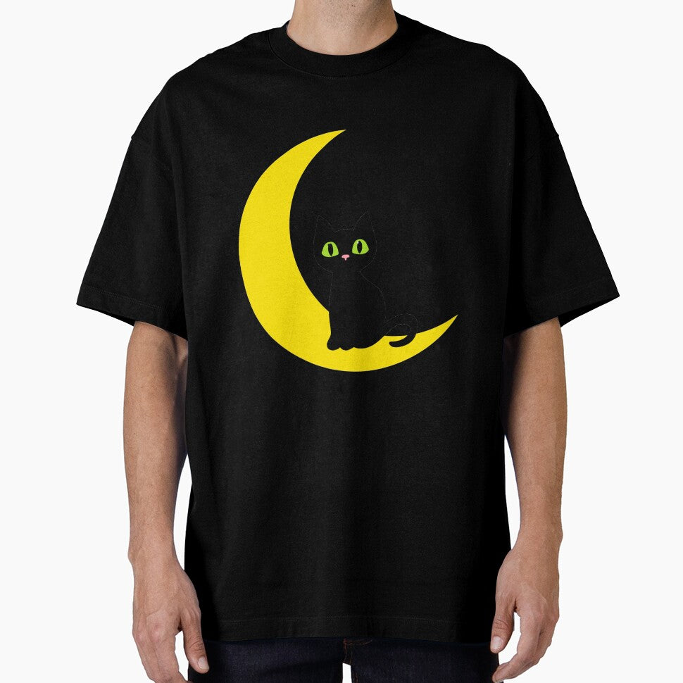 I love you to the moon and back - black cat lover by SparkyMae