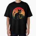 Retro Black Cat Black Pumpkin by unassertive19