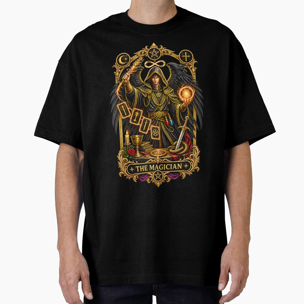 The Magician Tarot T-Shirt Occult Gothic Mystic Arcana Graphic Tee Unisex by LintonGriffin
