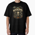 Wrenching After Dark Halloween Mechanic Skull Vintage Garage Design by BankshopTH