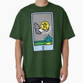 Wait, is this pixel art tarot? Green - Minor Arcana 'Ace of Pentacles' (Design for T-shirt, stickers and other accessories) by Pixel Waite