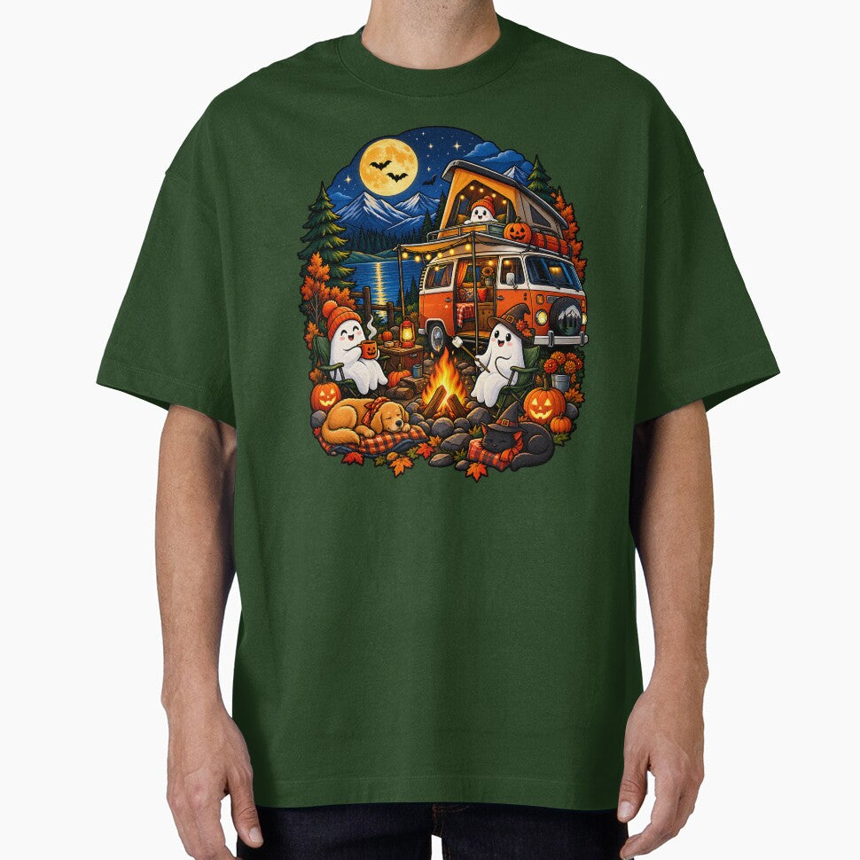Halloween Camping Ghosts Autumn Campfire Spooky Adventure by Tbenghali