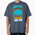 Wait, is this pixel art tarot? Blue - Minor Arcana 'Ten of Cups' (Design for T-shirt, stickers and other accessories) by Pixel Waite