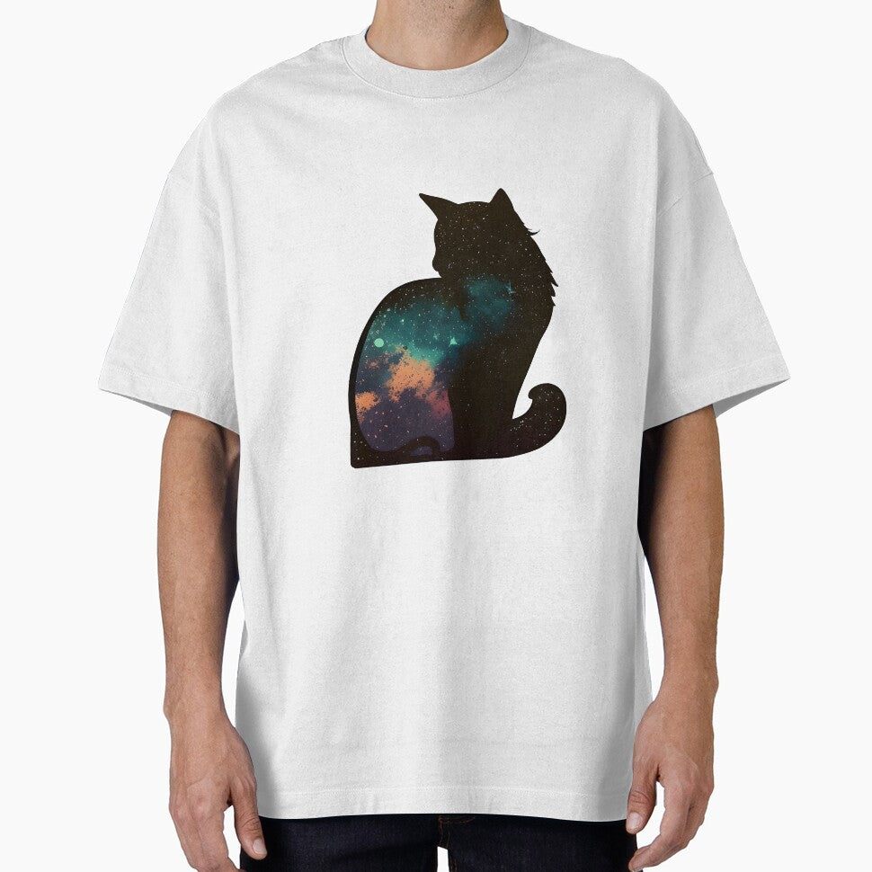 Galaxy cat, Black cat by ntamime