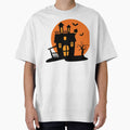 Haunted House and Full Moon by MagnoliaLake