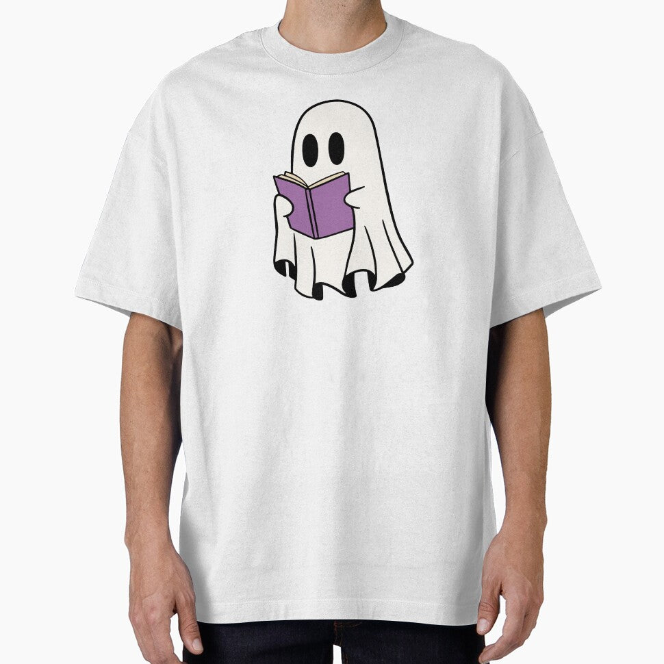 ghost reading a purple book by Neadoodles