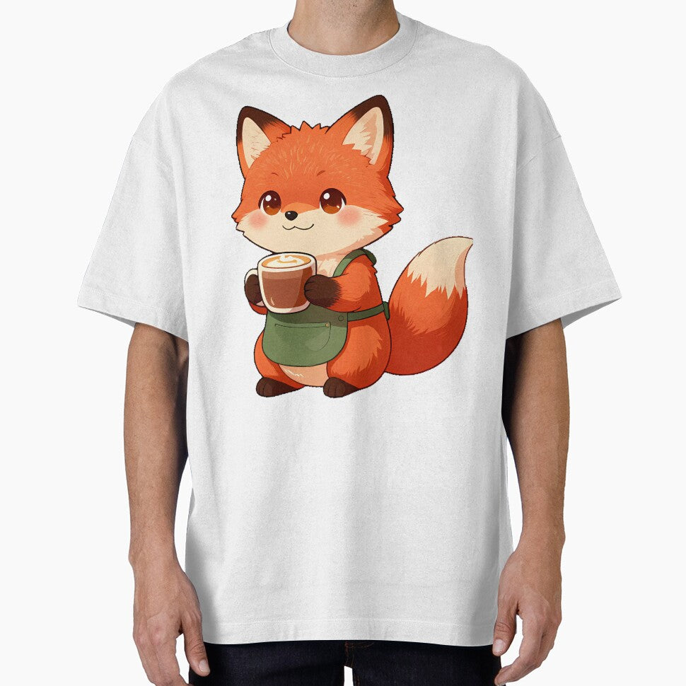 Cute Fox Barista with Hazelnut Mocha Coffee Icon by pumsquare
