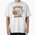Spooky Mail Kawaii Ghost Halloween Shirt | Cute Ghost Delivering Halloween Letters | Vintage Postal Halloween Design by  MAD's Recreation Studio