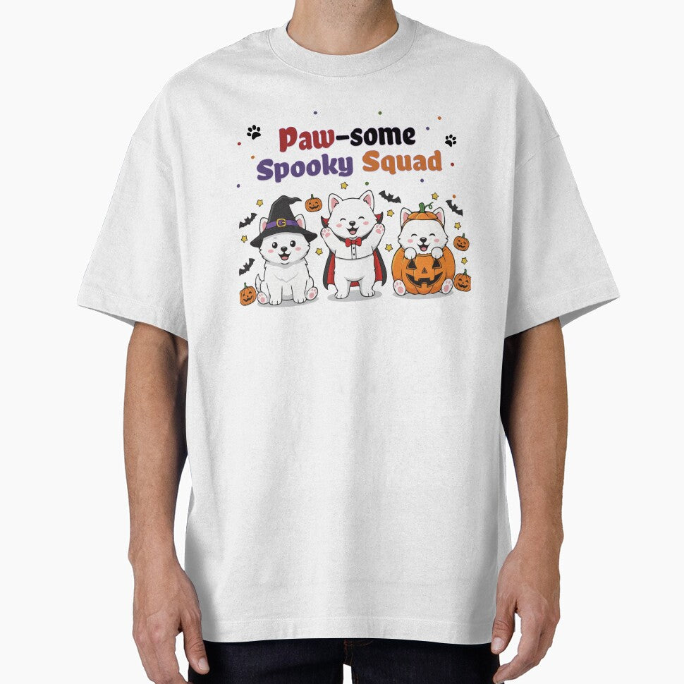 Pawsome Spooky Squad – Cute American Eskimo Dog Halloween by The Real Life Symphony