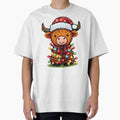 Christmas Highland Cow by printmala